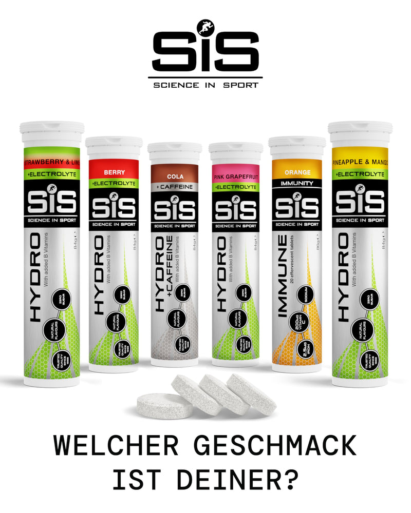 [Australia] - Science in Sport HYDRO electrolyte tablets 160 pieces. Berry - vegan & gluten-free, with sodium, calcium, potassium & magnesium for a balanced electrolyte household, 180 pieces 