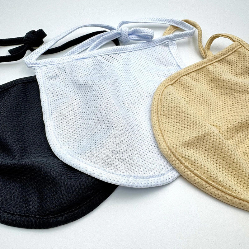 [Australia] - Adjustable Tracheotomy Dust Cover [3-Pack, Black/White/Khaki] - Breathable Mesh Stoma Protector for Tracheostomy Care, Universal Fit Neck Stoma Covers for Dust Protection 