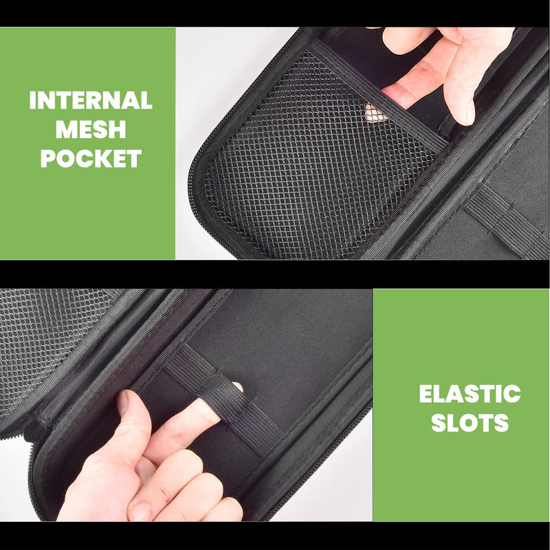 [Australia] - Stethoscope Case Compatible with 3M Littmann Classic III Monitoring/Lightweight II S.E/Cardiology IV Diagnostic/MDF Acoustica Stethoscopes, Extra Pocket for Doctor & Nurse Accessories (Black) Black 
