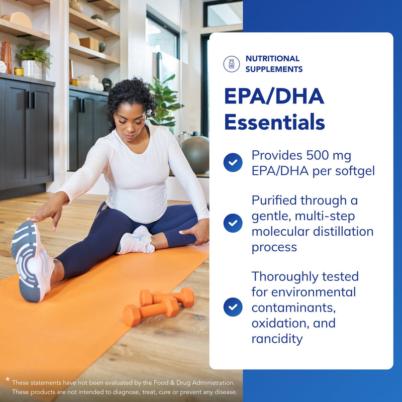 Pure Encapsulations EPA/DHA Essentials - Ultra-Pure, Microfiltered Fish Oil Concentrate - 90 Softgel Capsules 90 count (Pack of 1)