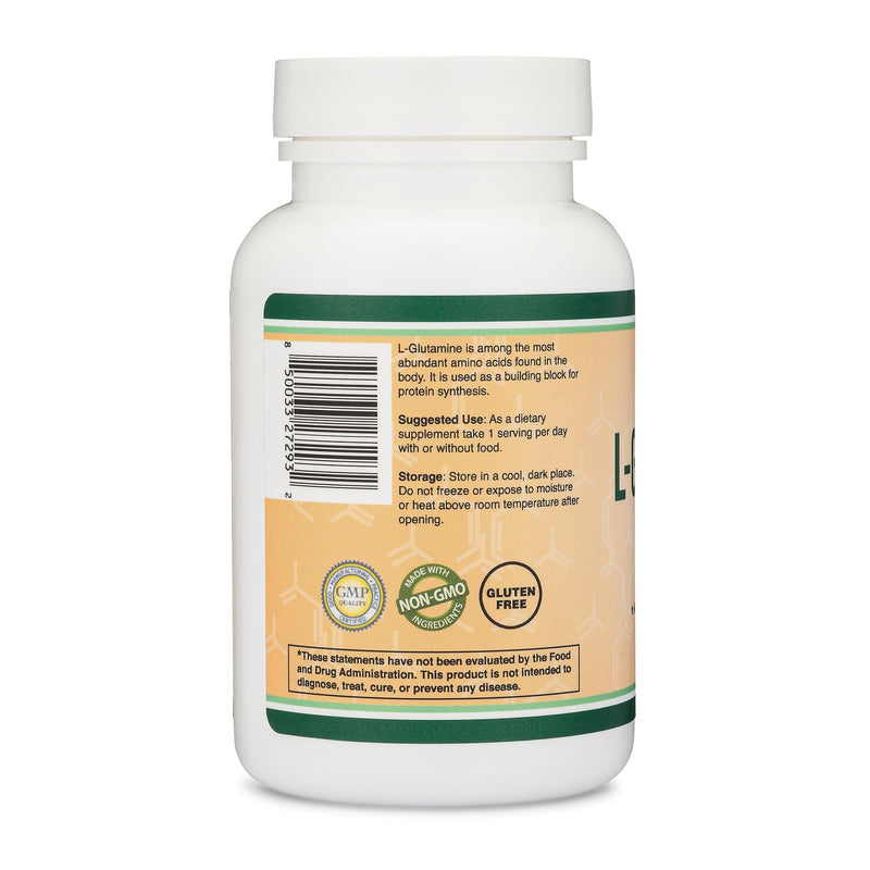 [Australia] - L Glutamine Capsules - No Fillers (1000mg Servings, 120 Capsules) Non-GMO, Gluten Free, Keto Safe, Vegan Friendly, Third Party Tested (for Endurance and Gut Health) by Double Wood 