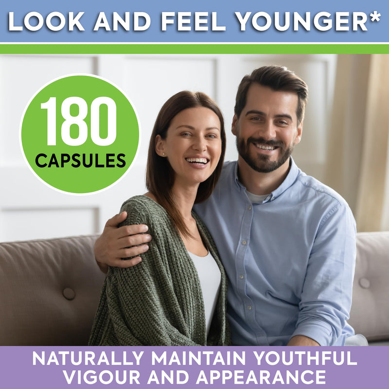 [Australia] - Extra Strength Resveratrol 1568mg - 180 Capsules - 3 Months Supply | Antioxidant Supplement | Natural Trans-Resveratrol Pills | for Anti-Aging, Heart Health, Immune System & Brain Function 