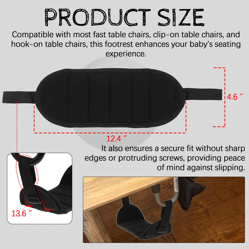 [Australia] - Adjustable Baby Footrest Compatible with Inglesina Fast Table Chair Portable Footrest for Baby Clip-On Table Chair Toddler Footrest for Hook-On Table Chair Footrest for Baby Fast Table Chair 
