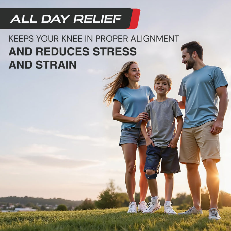 [Australia] - Sleeve Stars Swedish Brand Patellar Tendon Support Strap for Women & Men Effective Osgood Schlatter Knee Brace Youth & Kids Knee Brace with 3 Adjustable Length fits 7"-15" (Single/Black/Kids) Black 1 