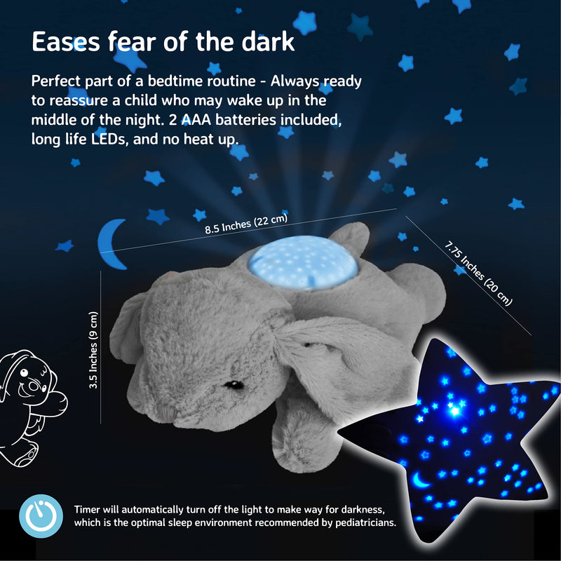 [Australia] - Cloud b Calming Mini Nightlight Star Projector | Gentle Brightness | 3 Colors | 1 Constellation | Auto-Shutoff | Dream Buddies Benny The Bunny 