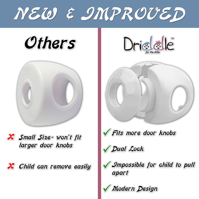 [Australia] - Door Knob Safety Cover for Kids - 5 Pack - Baby Proof Door Knob Covers - Door Locks for Kids Safety Child Proof - White 