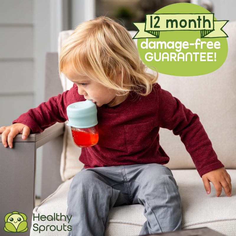 [Australia] - Sippy Cup Lids by Healthy Sprouts - (5 Pack) – Spill Proof Silicone Sippy Lids That Fit Any Cup - Great for Toddlers, Infants, Babies (Red, Blue, Yellow) Red, Blue, Yellow 