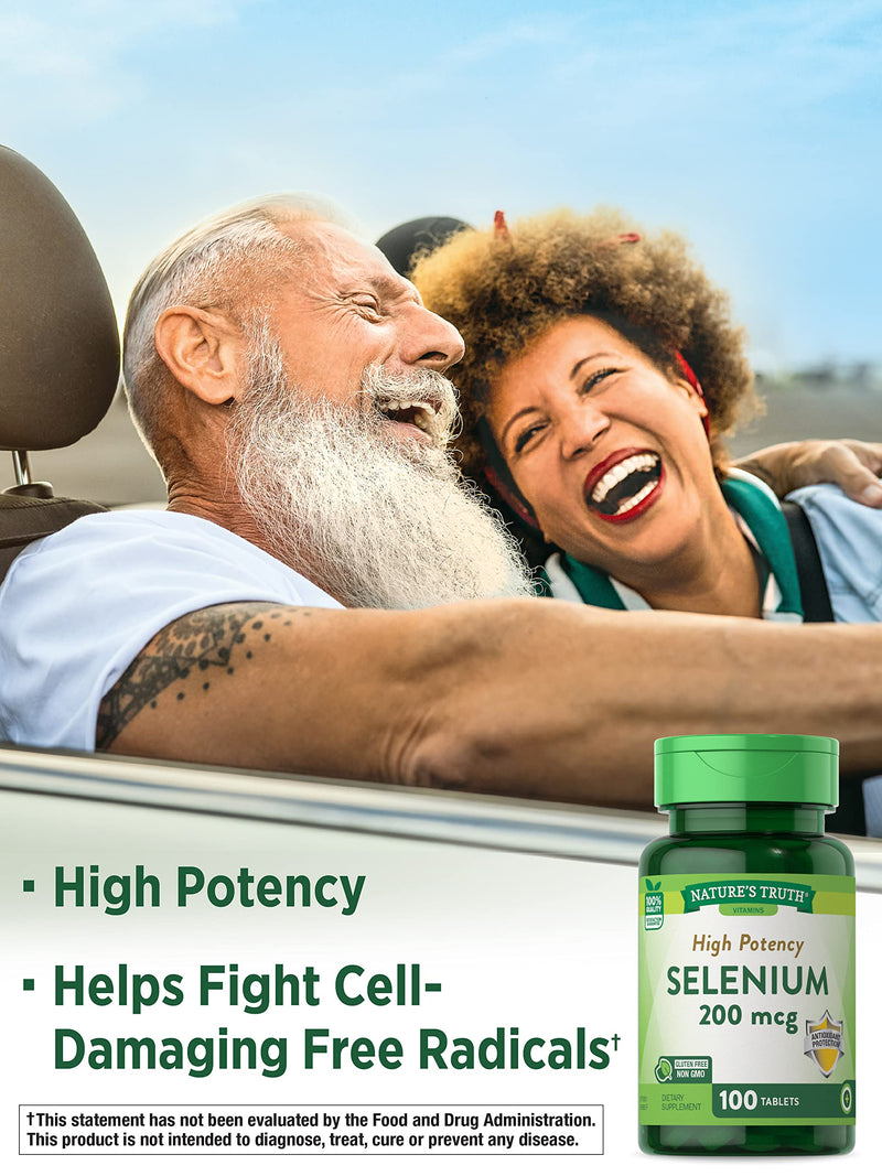 [Australia] - Selenium 200mcg | 100 Tablets | High Potency | Non-GMO, Gluten Free Supplement | by Nature's Truth 