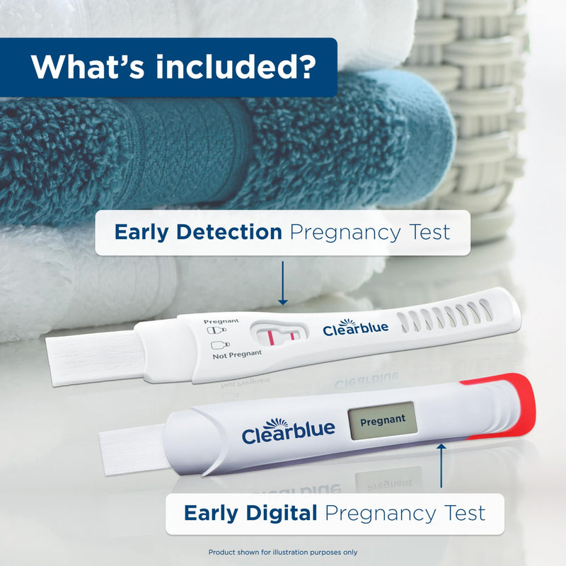 Clearblue Early Pregnancy Test Kit, At-Home Pregnancy Test Kit for Women, hCG Hormone Pregnancy Tests with Easy-to-Read Results, 7 Tests 7 Count