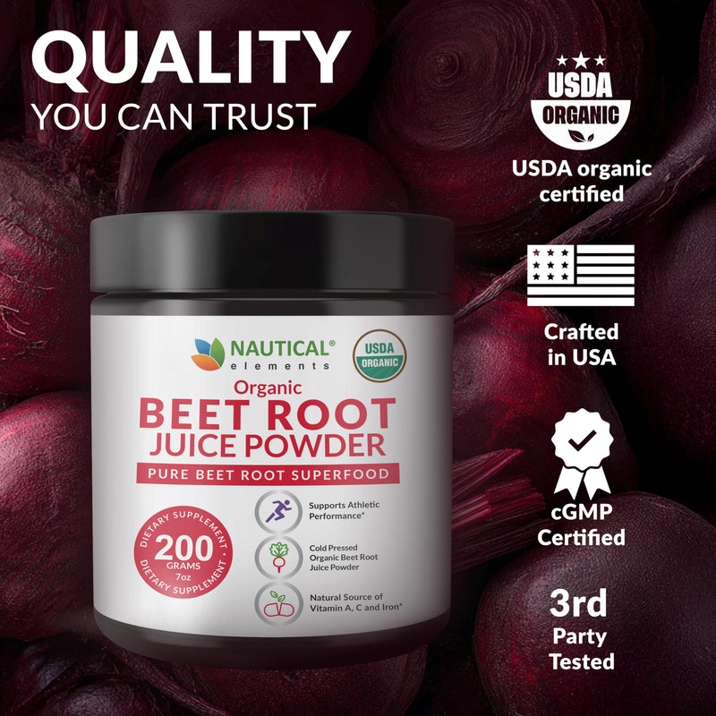 [Australia] - Beet Juice Powder Organic - Cold Pressed - 20:1 Concentrate - Concentrated Beet Root Powder - Nitric Oxide - Circulation Support - 57 Servings of Beet Root Supplement - 7oz 7 Ounce (Pack of 1) 