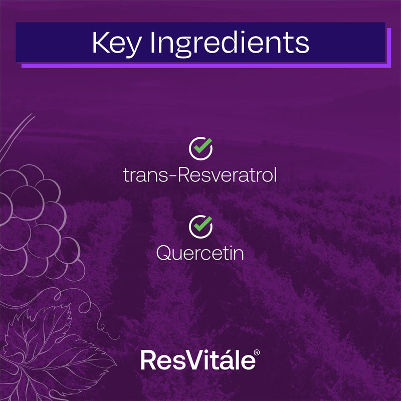 [Australia] - ResVitále Resveratrol 500 mg - Resveratrol Supplement for Men and Women - 60 Veggie Capsules 60 Count (Pack of 1) 