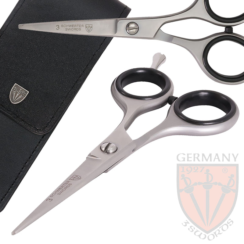 [Australia] - THREE SWORDS-Rustproof professional beard scissors hair scissors in a case 