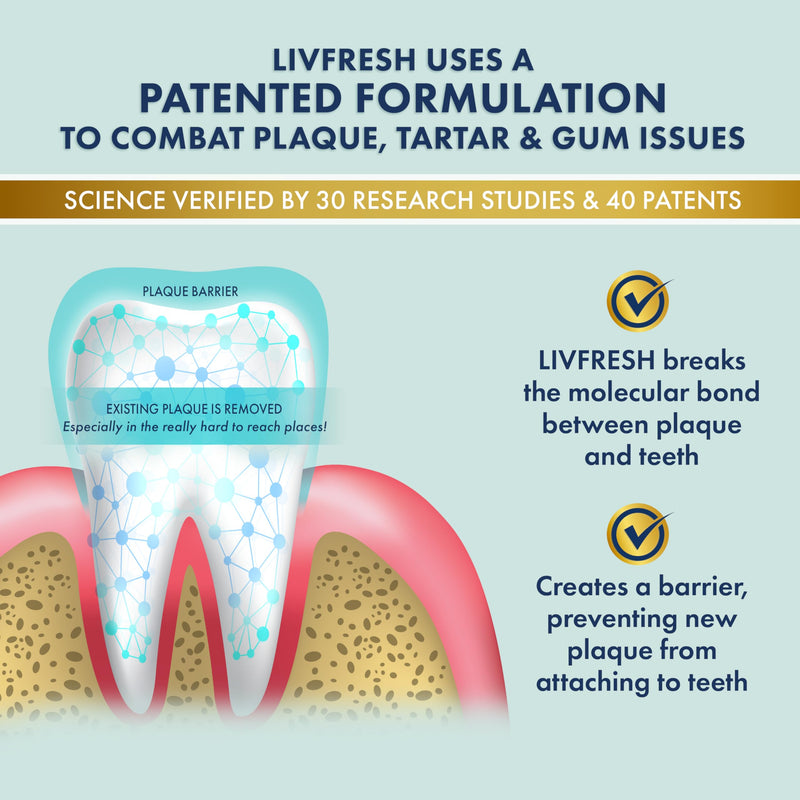 LIVFRESH Toothpaste Gel, Clinically Proven to Remove Plaque 250% Better, Improves Gum Health 190% Better, Prevents & Reduces Tartar, Freshens Breath, SLS Free Dental Gel, Wintergreen Wintergreen, Foaming, Whitening 1.75 Ounce (Pack of 1)