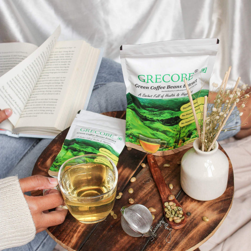 [Australia] - 100% pure green coffee beans extract with 50% chlorogenic acids, decaffeinated, antioxidant | maintain metabolism - (1Pouch- 100 sachets) 