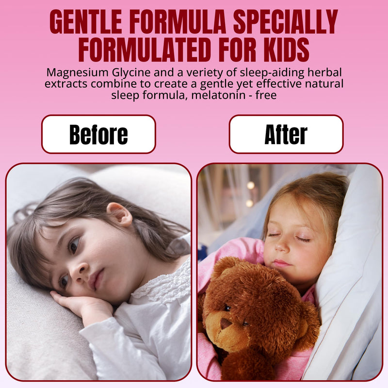 Sleep Gummies for Adults & Kids – Natural Sleep Gummies with Magnesium Glycinate Complex, Raspberry Flavor Sleep Supplement for Healthy Sleep Cycle & Immune Support, 60 Gummies