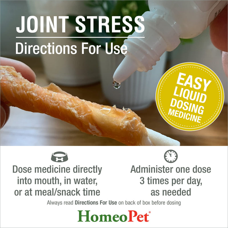 HomeoPet Joint Stress, Joint Support for Dogs and Cats, Liquid Pet Meds to Support Healthy Joint Movement, 15 Milliliters - PawsPlanet Australia