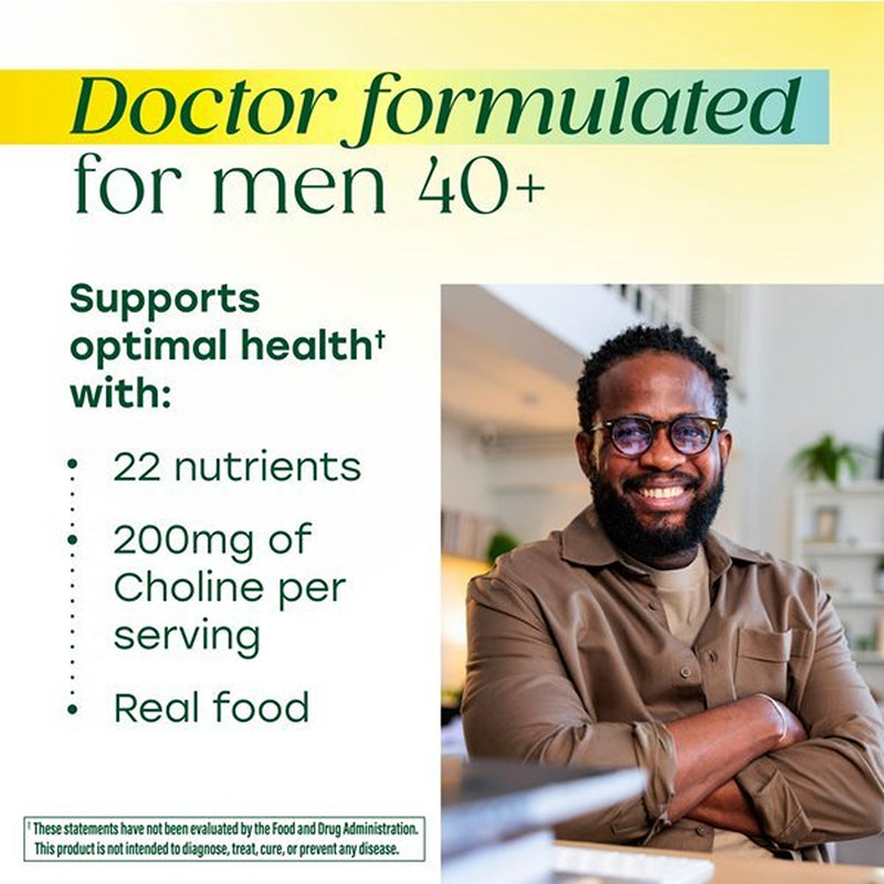 MegaFood Advanced Multivitamin for Men 40+ Doctor Formulated, 120 Tablets | Immune Support, Cellular Energy, Prostate & Brain Health, Choline, Methylfolate Vitamin C, D3, Zinc, Vegetarian, 60 Servings 120 Count (Pack of 1)