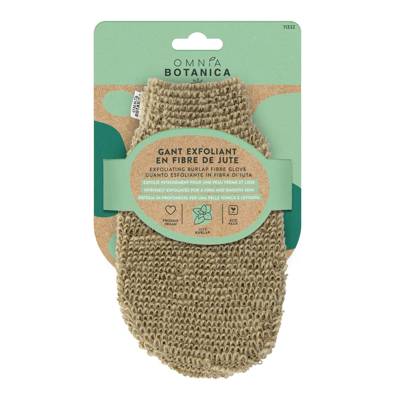 [Australia] - OMNIA BOTANICA - Jute peeling glove - Natural body peeling - Vegetable horsehair glove - Bath glove - Suitable for all skin types - Body massage - Spa - Intensive peeling 