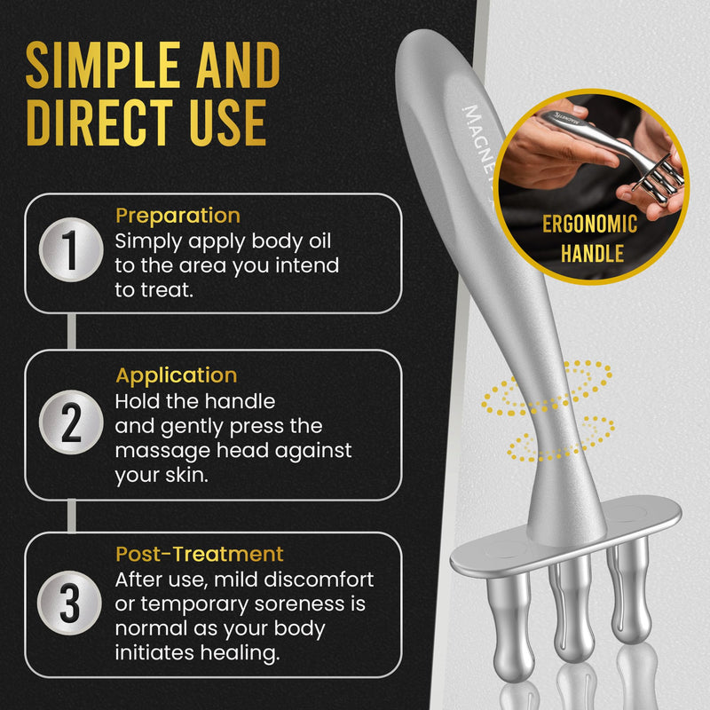 [Australia] - MagnetRX® Magnetic Therapy Massage Fork – Multi-Functional Magnetotherapy Pen for Emotion Code Magnets, Meridian Massage Tool & Body Healing Magnets – Magnetoterapia Fisioterapia Portatil Aparatos 