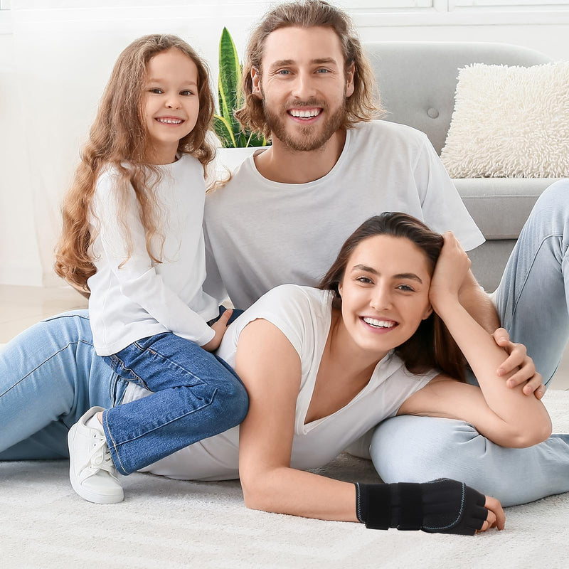 CHIYAN Carpal Tunnel Wrist Brace with Copper Arthritis Glove, Adjustable Metal Splint Stabilizer Wrist Support Women Men for Day Night Sleep Pain Relief Work, Typing, Tendonitis, Sprains Right Hand Large/X-Large