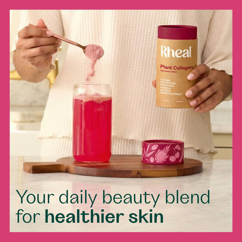 Rheal Plant Collagen 150 g – Organic Plant‑Based Collagen Support Powder with Astrion®, Acerola & Bamboo Silica – Supports Collagen Production, Skin Hydration & Glow – Vegan, Gluten‑Free – 30 Servings