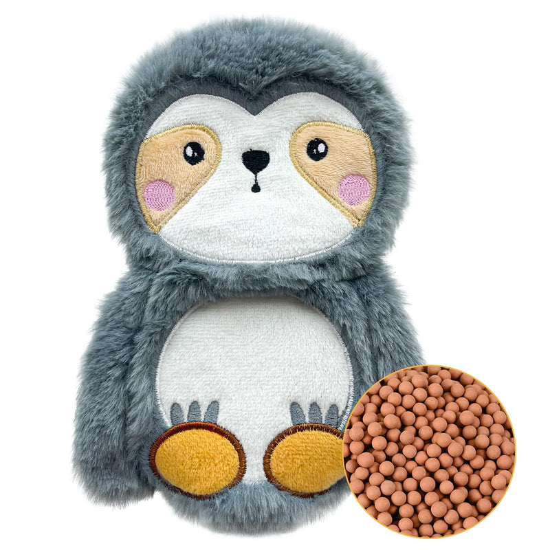[Australia] - Heat cushion microwave, hot water bottle for microwave, heat cushion children 25 x 15 cm, heat cushion baby mini hot water bottle sloth, small hot water bottle baby, hot water bottle animal cute for women for stomach neck 
