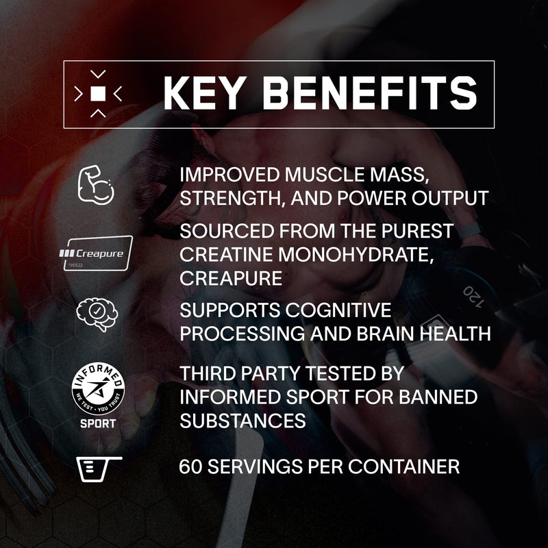 [Australia] - BARE PERFORMANCE NUTRITION, Safe and Effective BPN Pure Creatine Monohydrate by Creapure, Unflavored 60 Servings 