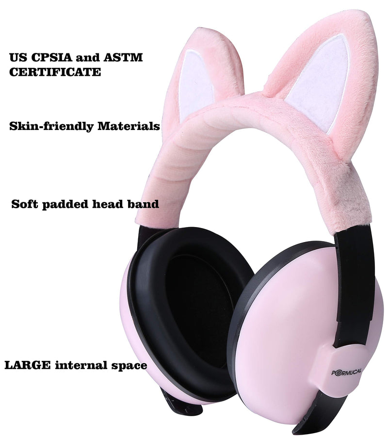[Australia] - Baby Ear Protection For Babies For 3 Months To 2+ Years Noise Reduction Ear Muffs For Infant And Toddlers. Pink 