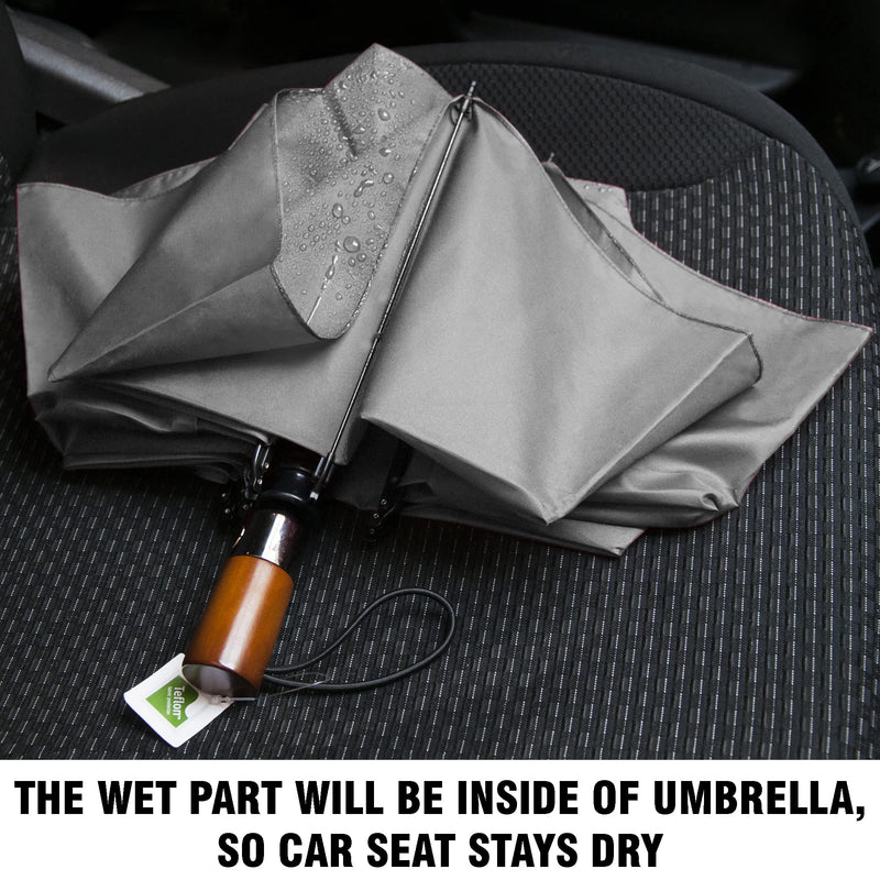 NEW 2 PCS Windproof Strong Umbrellas for Rain Compact Umbrella and Reverse Umbrella for Men and Women Automatic Open Close Umbrella Folding Travel Light Umbrella - Bundle