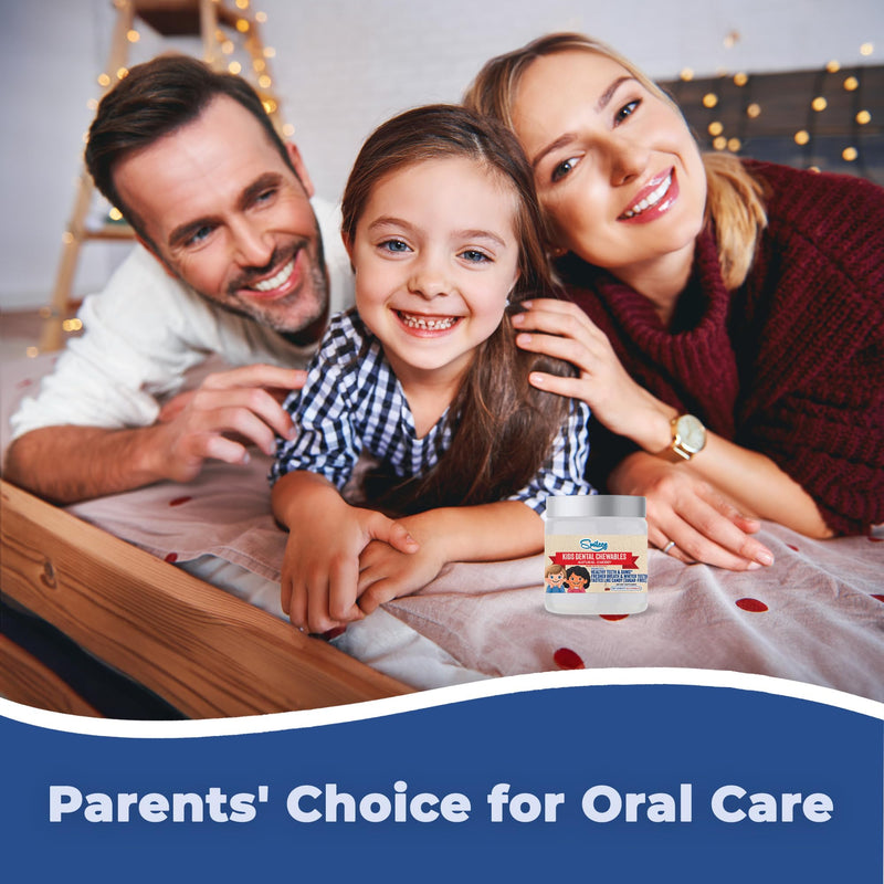 [Australia] - Kids Dental Chewables – Sugar-Free with Xylitol, Papain & Bromelain – 60 Tablets – Fights Cavities, Freshens Breath, Supports Gums & Enamel – Natural Cherry Flavor 1 