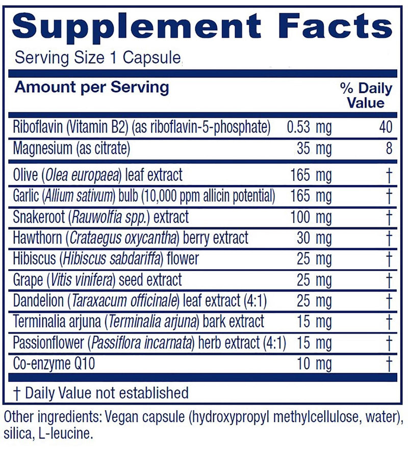 Vitanica Rauwolfia Extra, Cardiovascular Support Supplement, Vegan, 90 Capsules 90 Count (Pack of 1)