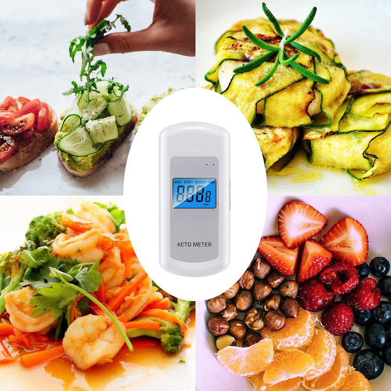 High Precision Ketone Breath Meter Professional Rechargeable Home Ketosis Meter - Ketone Breath Monitor Analyzer with 10 Mouthpieces | Ketosis Breath Tester for Tracking Your Ketones