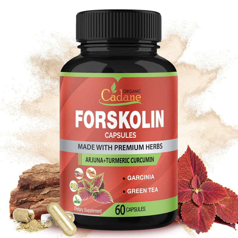 [Australia] - Forskolin Supplements Capsules with Turmeric Curcumin, Arjuna, Garcinia Cambogia, Green Tea - 60 Capsules 