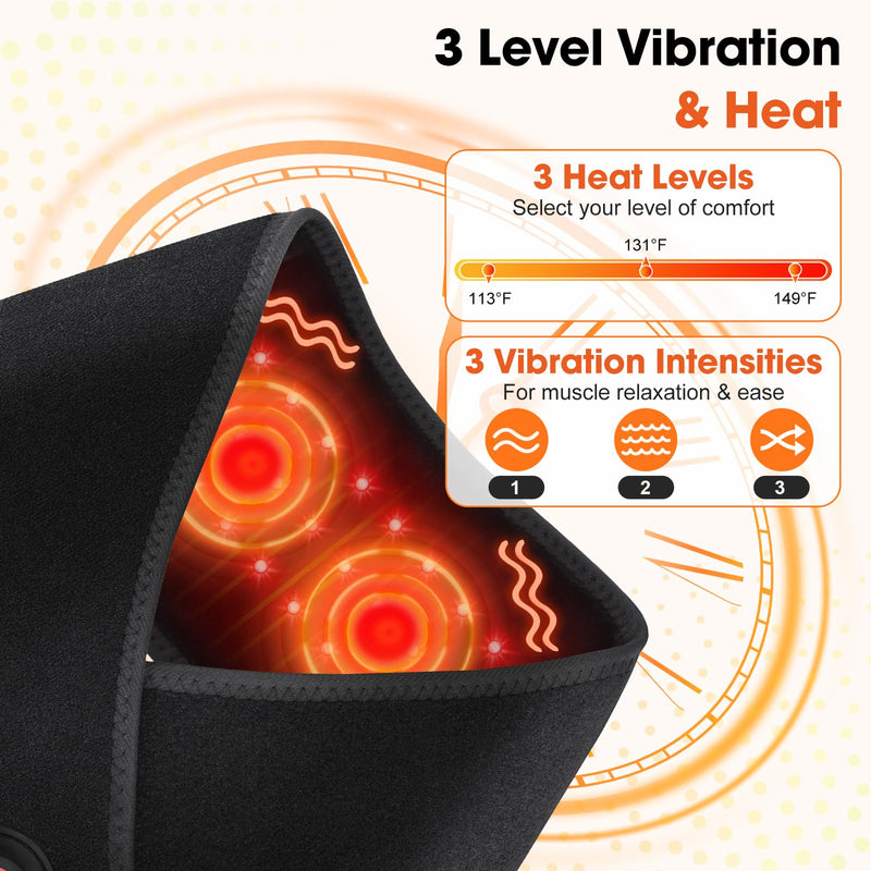 Cordless Neck Heating Pad for Pain Relief,Electric Heated Neck Wrap,3000mAh Battery Heated Neck Brace,Rechargeable Neck Warmer