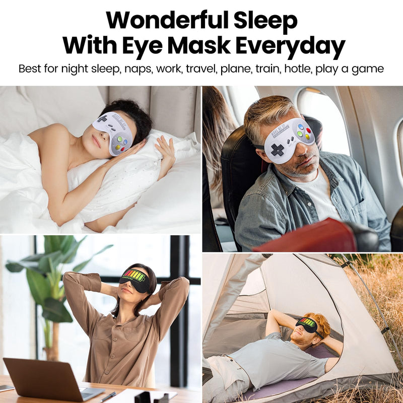 [Australia] - 2 Pcs Sleep Eye Mask, Guys Blackout Sleeping Mask for Kids Adult Children's Travel Eye Mask Eye Cover Blindfold for Game 2 Pcs Game Mask - Style 1 