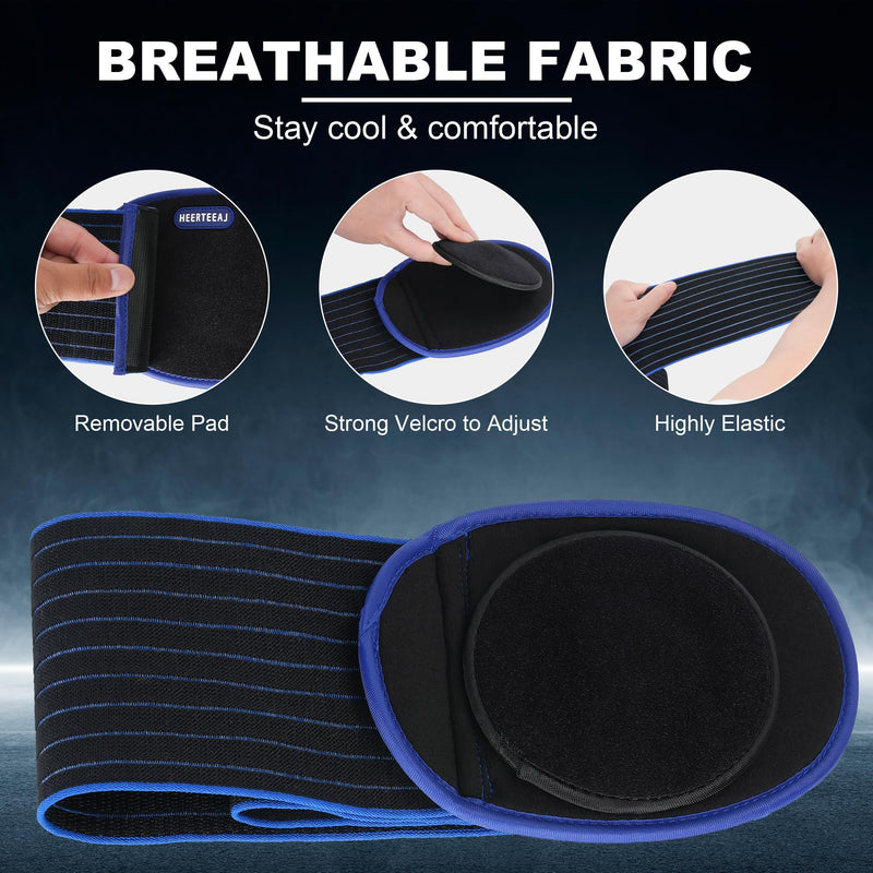 [Australia] - HEERTEAJ umbilical hernia belt | Abdominal Hernia Belt for Men & Women | Belly Button Umbilical Hernia Binder with 1 Hernia Compression Pads | Epigastric & Post Surgery Support Belt L 