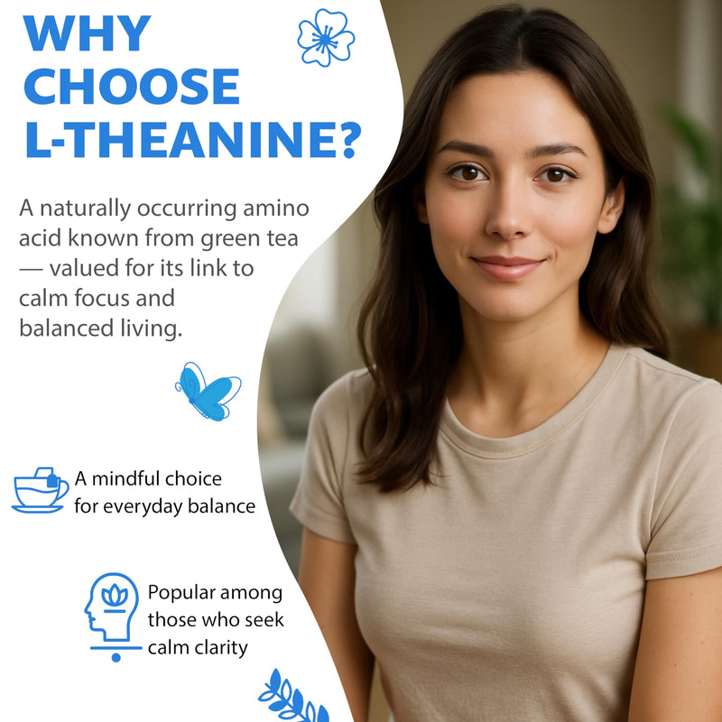 L-Theanine 200 mg – 240 Vegan Capsules – High Strength Amino Acid from Green Tea | 8-Month Supply | 98% Pure, No Additives | Danish Made