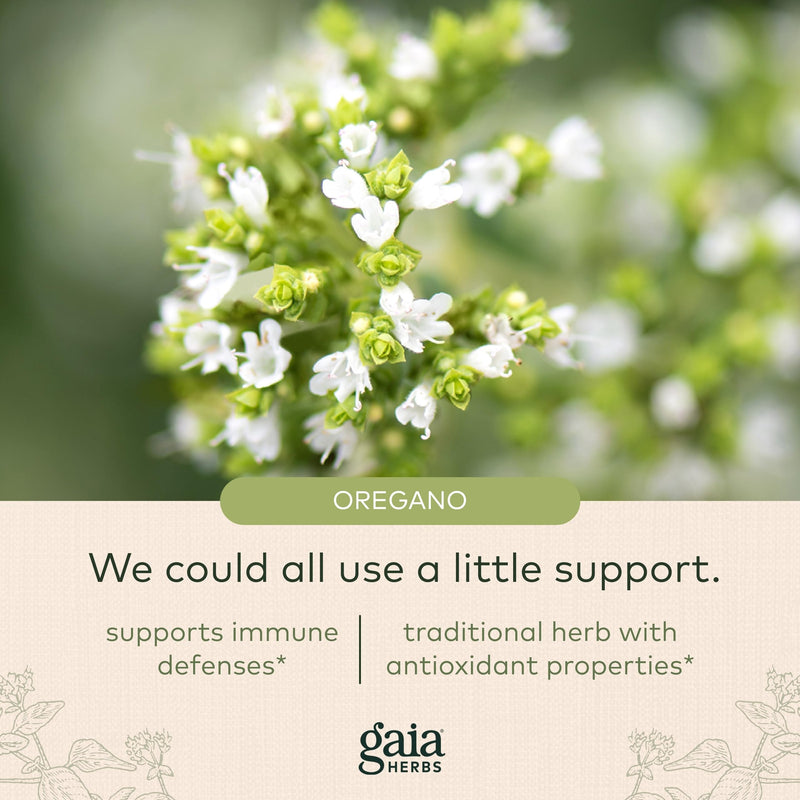 [Australia] - Gaia Herbs Oregano Leaf - Immune Support Herbal Supplement - with Oregano Leaf Extract - Certified Organic - 1 Fl Oz (23 Servings) 