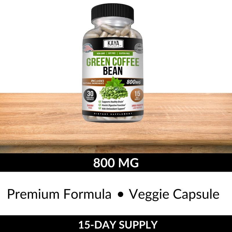 [Australia] - Kaya Naturals Green Coffee Bean Extract - Non-GMO, Gluten-Free Supplement (30 Count (Pack of 1) 30 Count (Pack of 1) 