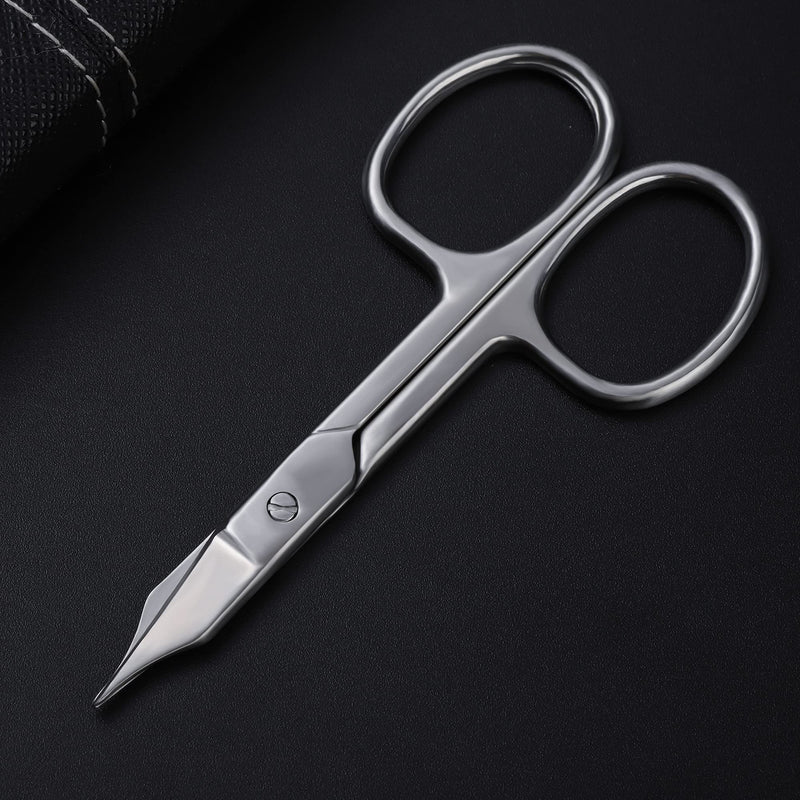 Professional Eyebrow Tweezers With Scissors & Mirror-For Precise Facial Hair Trimming and Removal-Stainless Steel Eyebrow Tweezers Set For Women & Men