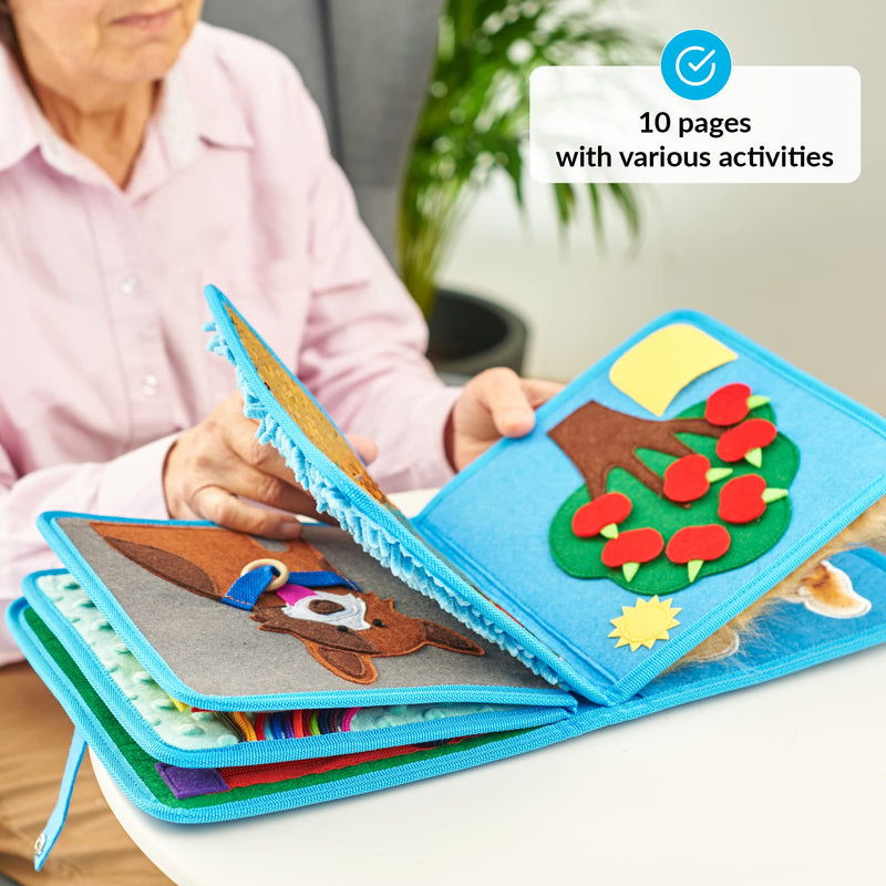 [Australia] - Nestel book | Nest blanket for dementia sufferers | Seniors & Dementia Employment Hands | Dementia blanket | Toys for people with dementia | Sensory Blanket | Fidget book 