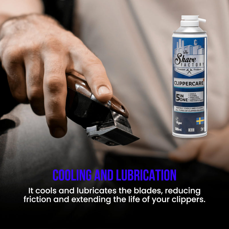 [Australia] - The Shave Factory Clippercare Spray - Efficient hair clipper care, coolant, lubricant and cleaner in one for professional results with every use (5in1 spray) 5in1 spray 