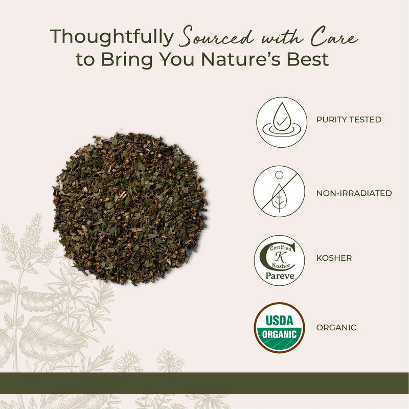[Australia] - Starwest Botanicals Organic Hawthorn Leaves & Flowers - Dried Loose Leaf Herb for Tea, Natural Wellness Support for Women & Men, Cut & Sifted, Certified Kosher, Non-GMO - 4 oz Pouch 