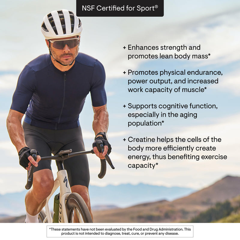 THORNE Creatine - Micronized Creatine Monohydrate Powder - Support for Muscles & Cognitive Function* - for Women & Men - Unflavored - NSF Certified for Sport - 5 g per Serving - 90 Servings 90 Servings (Pack of 1)