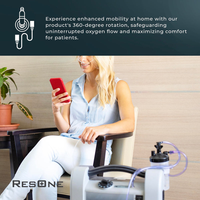 [Australia] - ResOne 2pk 25Ft Oxygen Supply Tubing - Swivel Connectors, Crush Resistant - 360 degree rotation, for Nasal Cannulas, Cannula Nasal Tubing, Oxygen Concentrator - Purple 