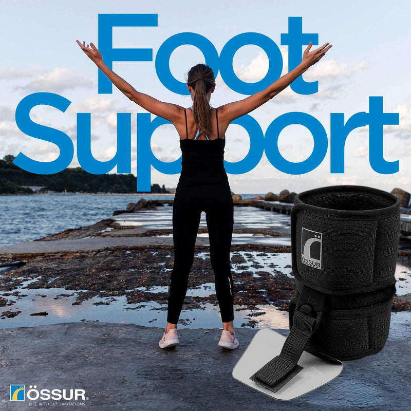 Ossur Ankle Brace, Foot Brace | AFO Foot Drop Brace for Drop Foot Support | Lightweight, Adjustable Wrap for All-Day Comfort | Breathable Material for All Day Walking (Black, Medium)