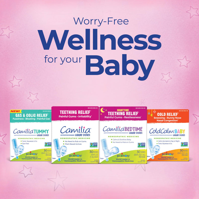 [Australia] - Boiron Camilia Bedtime Liquid Doses for Nighttime Teething Relief, Painful Gums, Restlessness, and Irritability - 30 Count 30 Dose Bedtime 