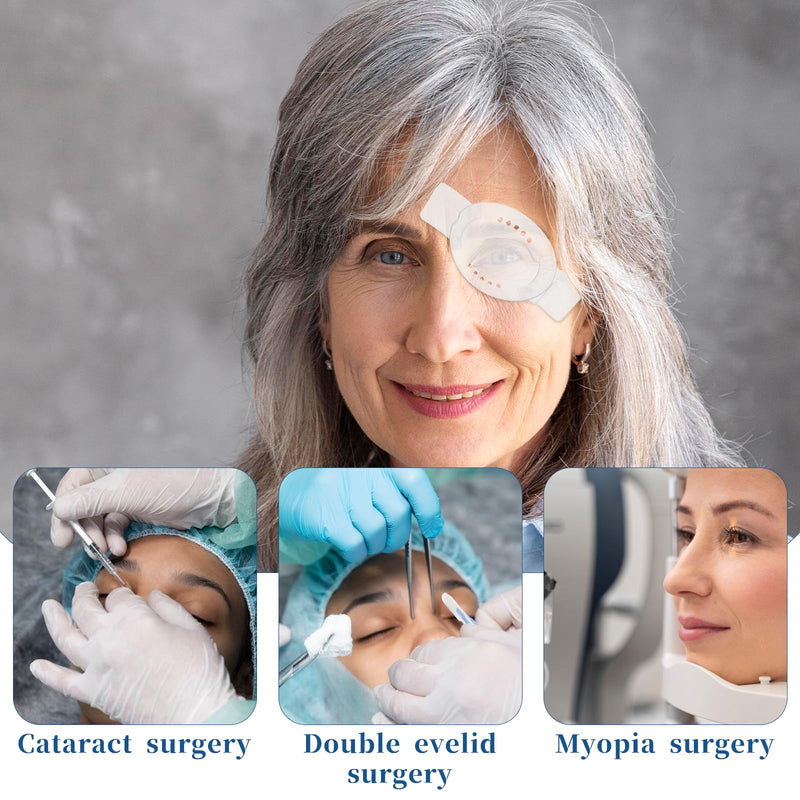 [Australia] - Eye Shield After Cataract Surgery 6Pcs Plastic Eye Patch Comfortable Clear Eyes Patch with Ventilation Holes for Children Adults After Surgery Eyes Protection 