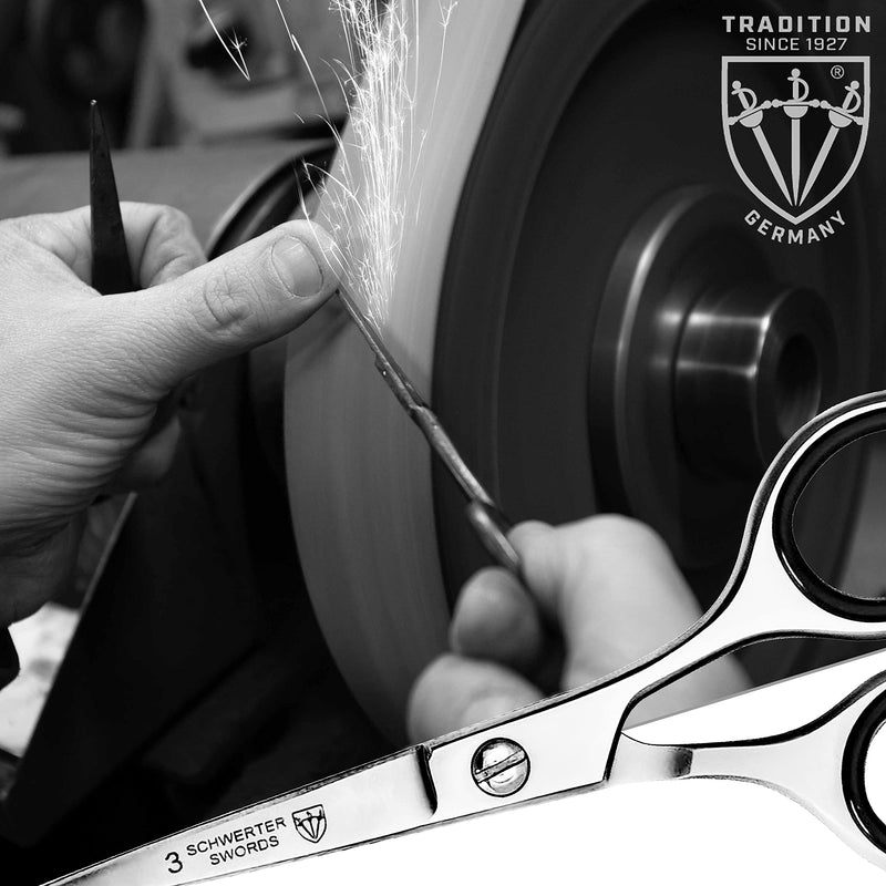 [Australia] - THREE SWORDS - Rustproof professional hair scissors hairdressing scissors in a case, NEW with comb and cloth hair scissors with comb 