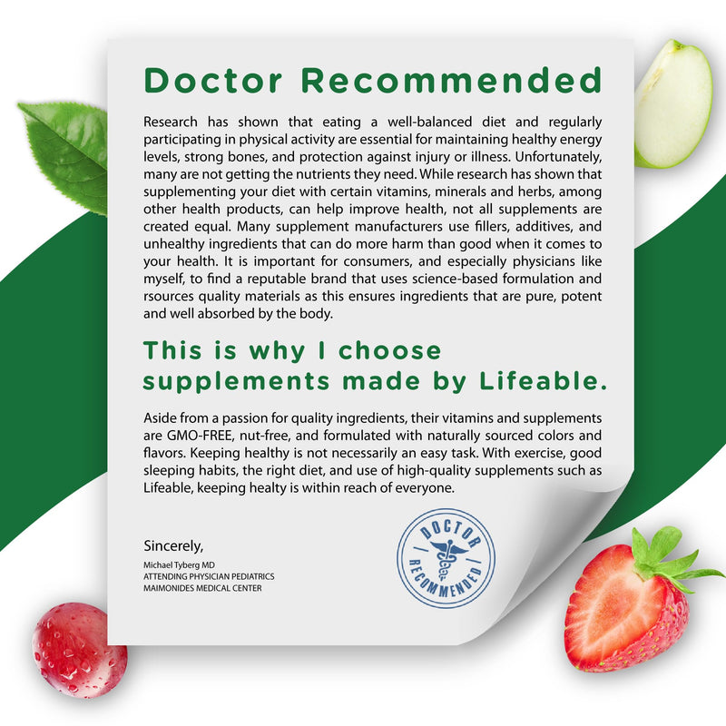 Lifeable Probiotic Gummies for Women and Men, with Prebiotics, 90 Gummies | Daily digestive and immune support, 2 billion CFU per serving, shelf stable with no refrigeration, vegan, kosher and halal